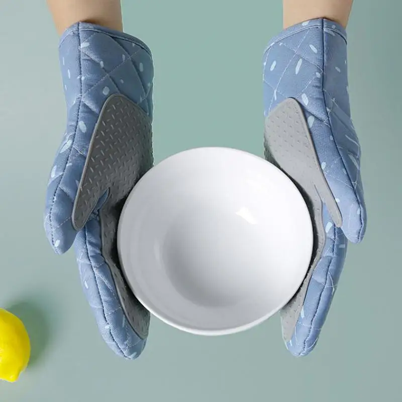 

Four Colors Microwave Oven Anti Scald Gloves Heat Insulation And Tools High Temperature Resistant Kitchen Baking Gloves