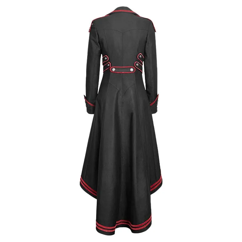 

Woman Gothic Jacket Medieval Steampunk Coat Buttons Bandage Tuxedo Halloween Party Cosplay Costumes PK158