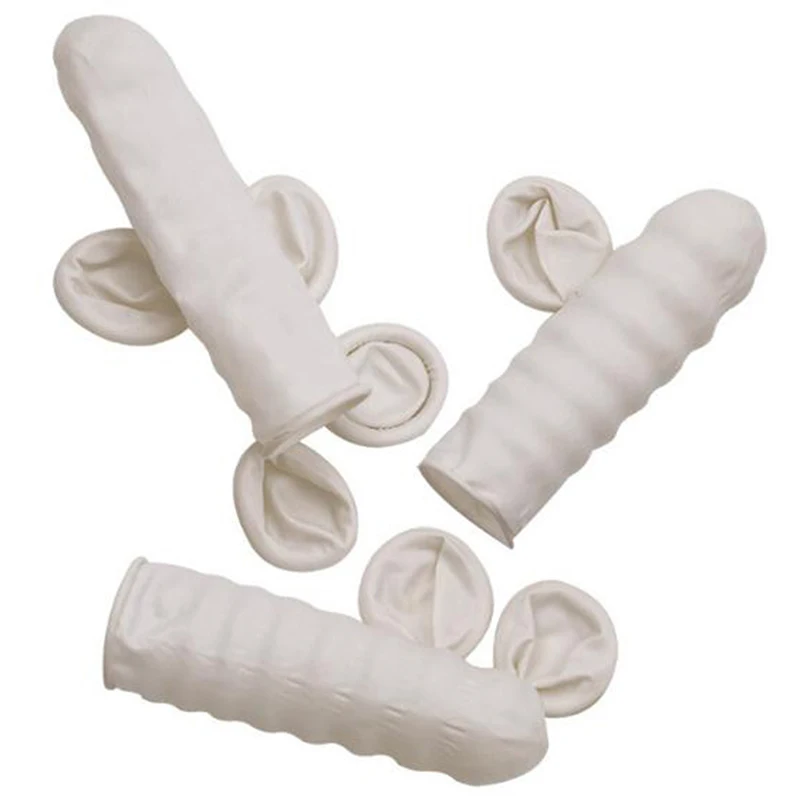 

800pcs Natural Rubber Gloves Finger Cots Latex Fingertip Protective Disposable