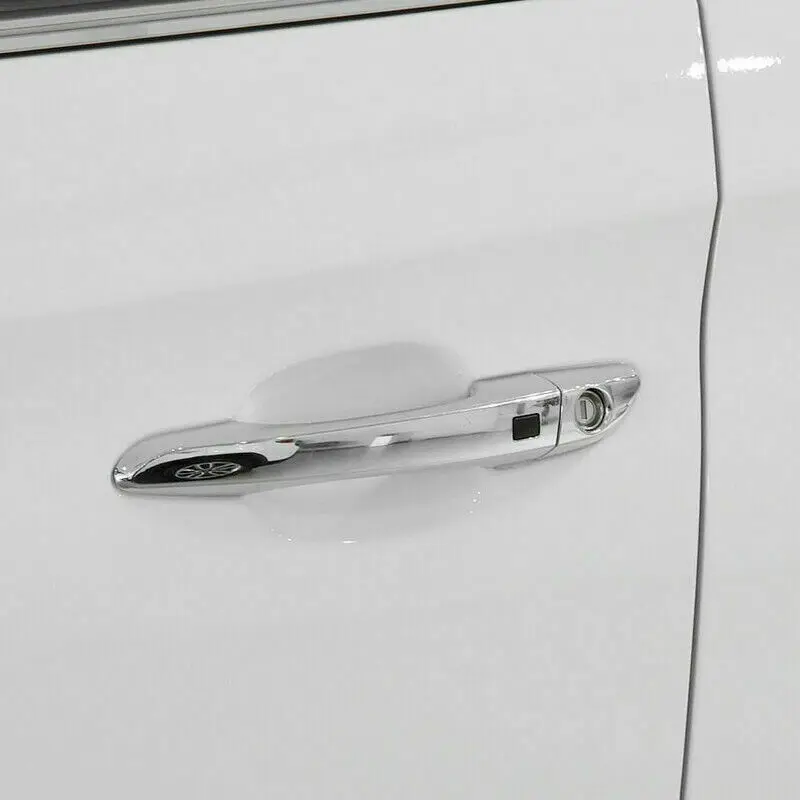 

For Hyundai Tucson 2016- 2020 3-keyholes Chrome Side Door Handle Cover Trim 8pcs Car modification Auto parts