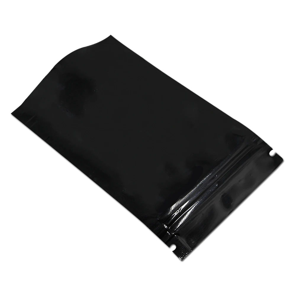 100 шт. многоразовые Глянцевая Алюминий Фольга пакет для хранения на молнии сумка