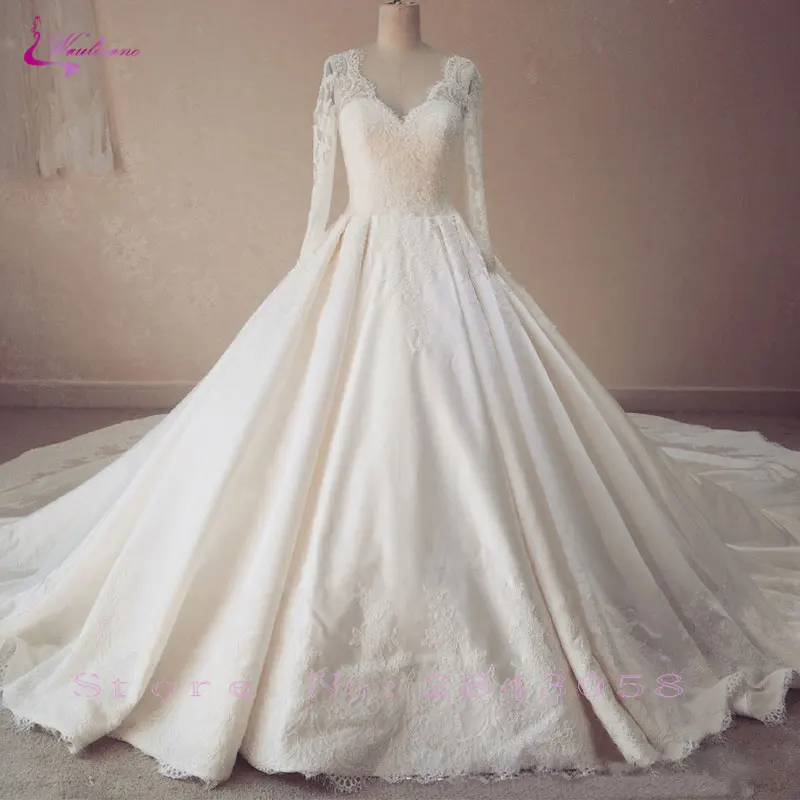 

Waulizane Charming Embroidery Tulle Ball Gown Wedding Dress Hot Sale Appliques Princess Bride Gowns Robe De Mariage
