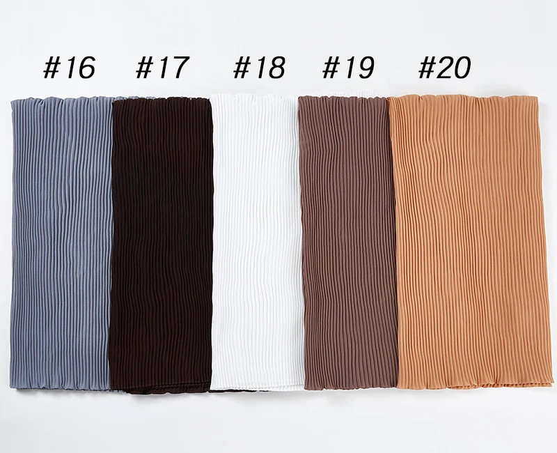 Новый большой размер 85*180 см женский мнущийся шифоновый шарф твердые морщинки