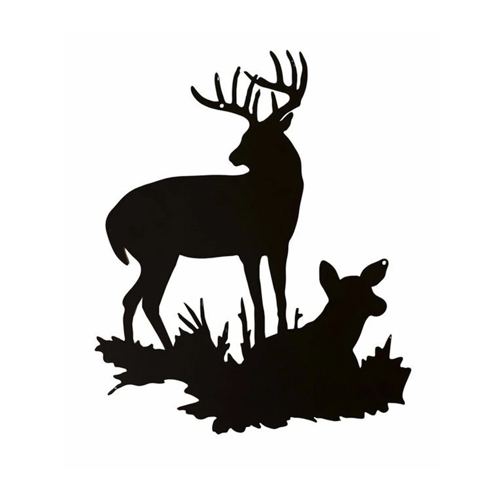 

Декоративный кулон в виде животного, украшение для гостиной из металла, силуэт железного оленя, украшение для спальни, окна, сада