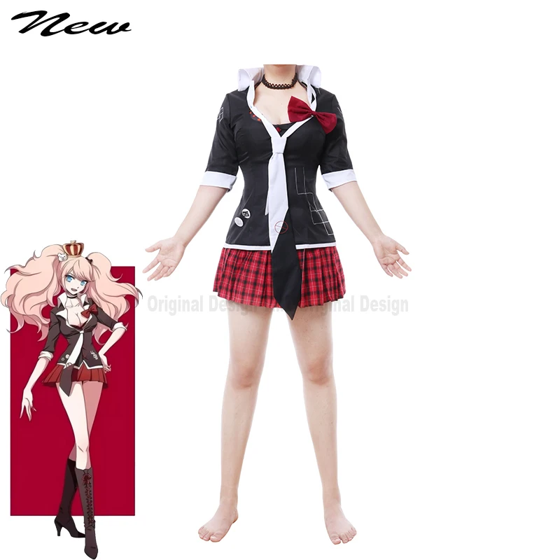 

Anime Danganronpa Cosplay Enoshima Junko Cosplay Costumes Halloween Costume Anime Uniform set Necktie Cute School Uniform