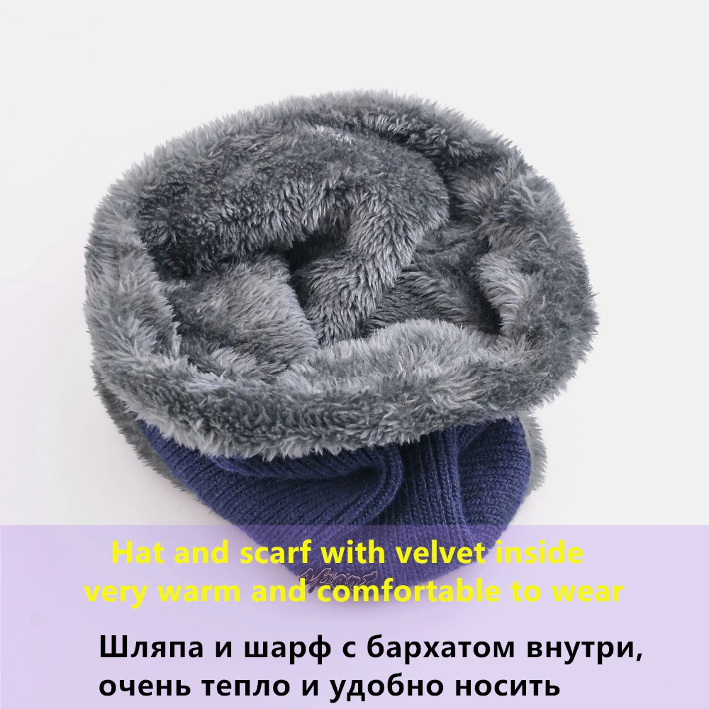 Зимние шапочки для мужчин шарф вязанные шапки кепки маска Warm капот Теплые