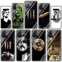 narcos tv series pablo escobar glass phone case for samsung galaxy s21 s20 fe s10 note 10 20 ultra 5g 9 s9 plus s10e cover capa