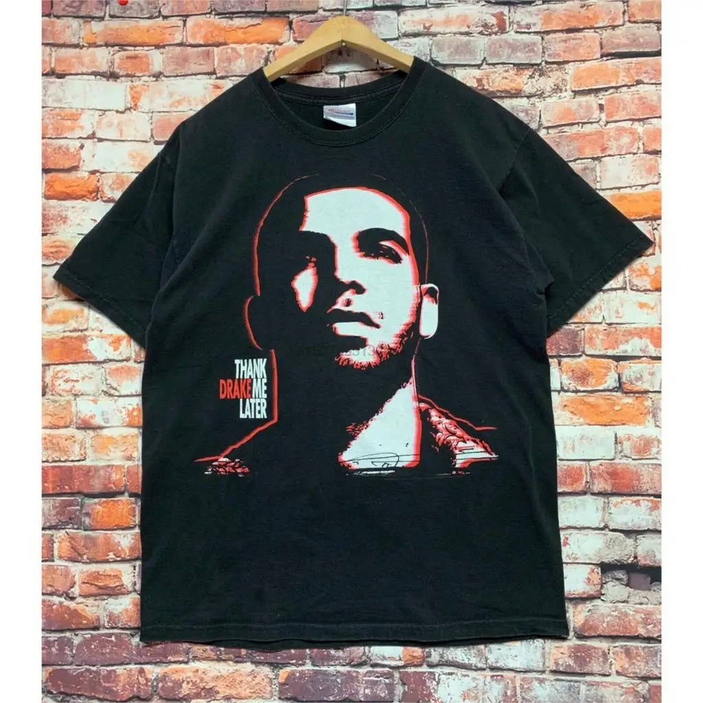 Drake Thank Me Later Concert Футболка Мужская Средняя Мерч рэп хип хоп Уличная одежда