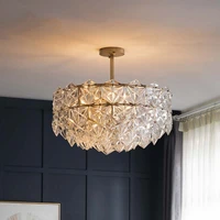 modern bedroom chandelier all copper light luxury creative dining room lighting simple household living room crystal chandelier