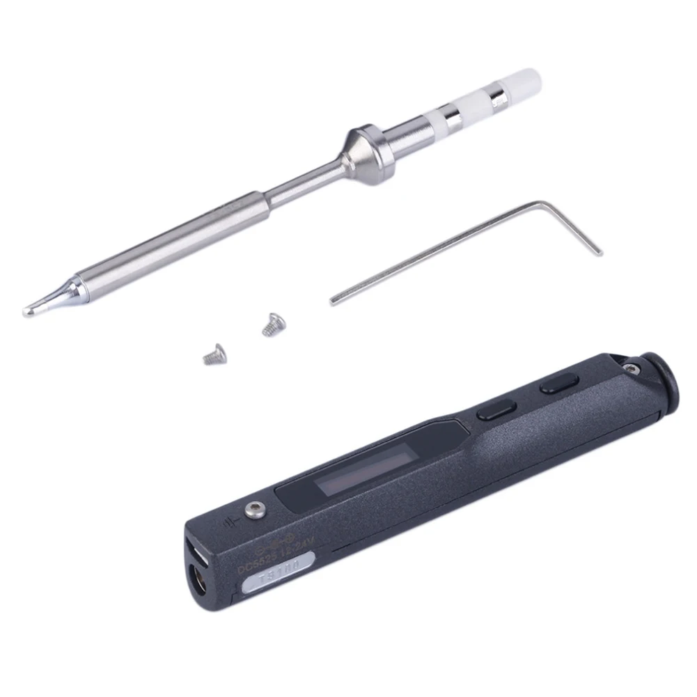 

TS100 65W Mini Electric Soldering Iron Station Kit Digital Adjustable Temperature with Solder BC2 I Tip 24V 3A Power Supply New