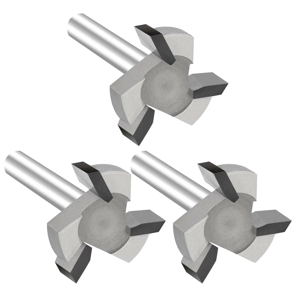 

3pcs Router Bit CNC Spoilboard Surfacing 1/4 Inch Shank Durable Carbide