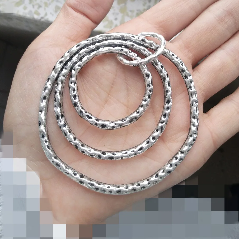 Подвески Серебряные в ретро стиле для ожерелий сделай сам веревка с открытым