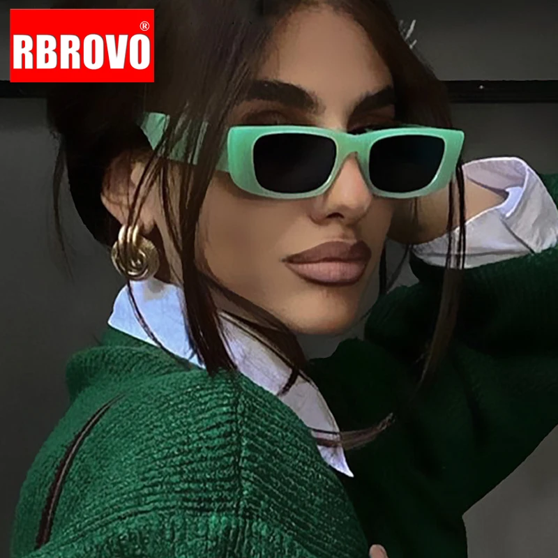 

RBROVO 2021 Small Rectangle Sunglasses Women Square Glasses For Women/Men Luxury Shades Brand Eyewear Women Gafas De Mujer UV400