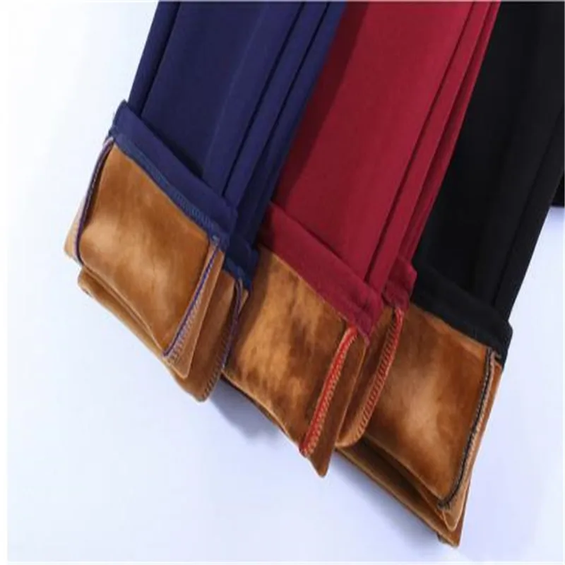 

Plus Size 6XL Trousers Women Office Lady Slim Warm Winter Warm Pencil Pants High Waist Stretch Thickening Leggings Trousers M215