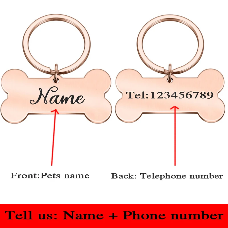 Идентификационная бирка для кошек и собак с бесплатной гравировкой