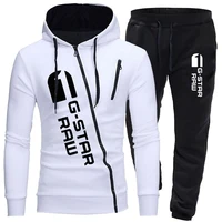 mens new casual wear printing suit mens hooded sweater pants sports suit