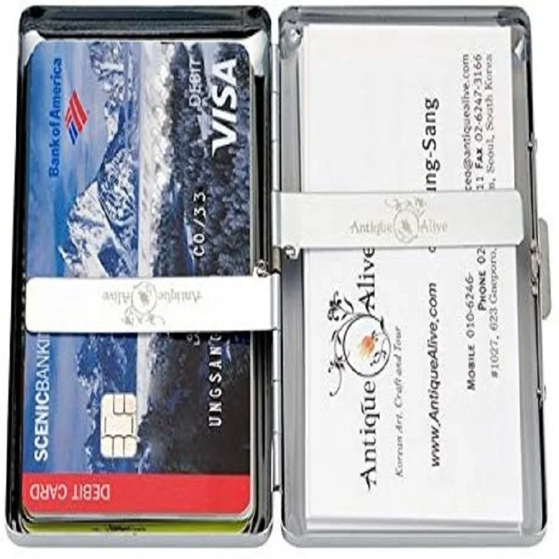 Старинный чехол для сигарет с перламутровым желтым и синим драконом