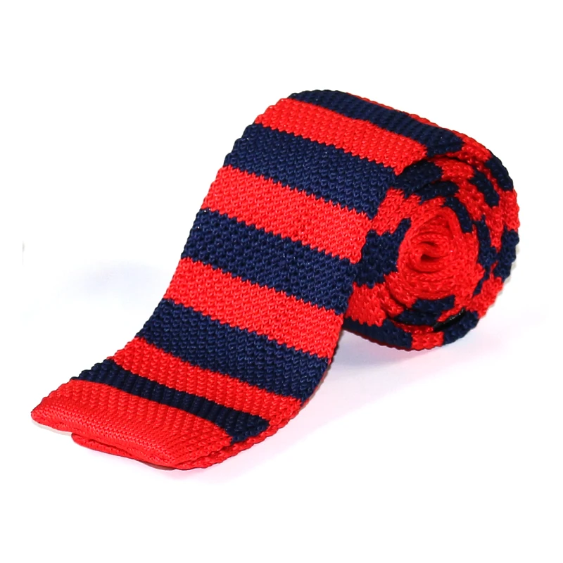 

Mens ties Polyester Knit neckties for men Brand fashion Striped Knitted Neck Tie for Party Business