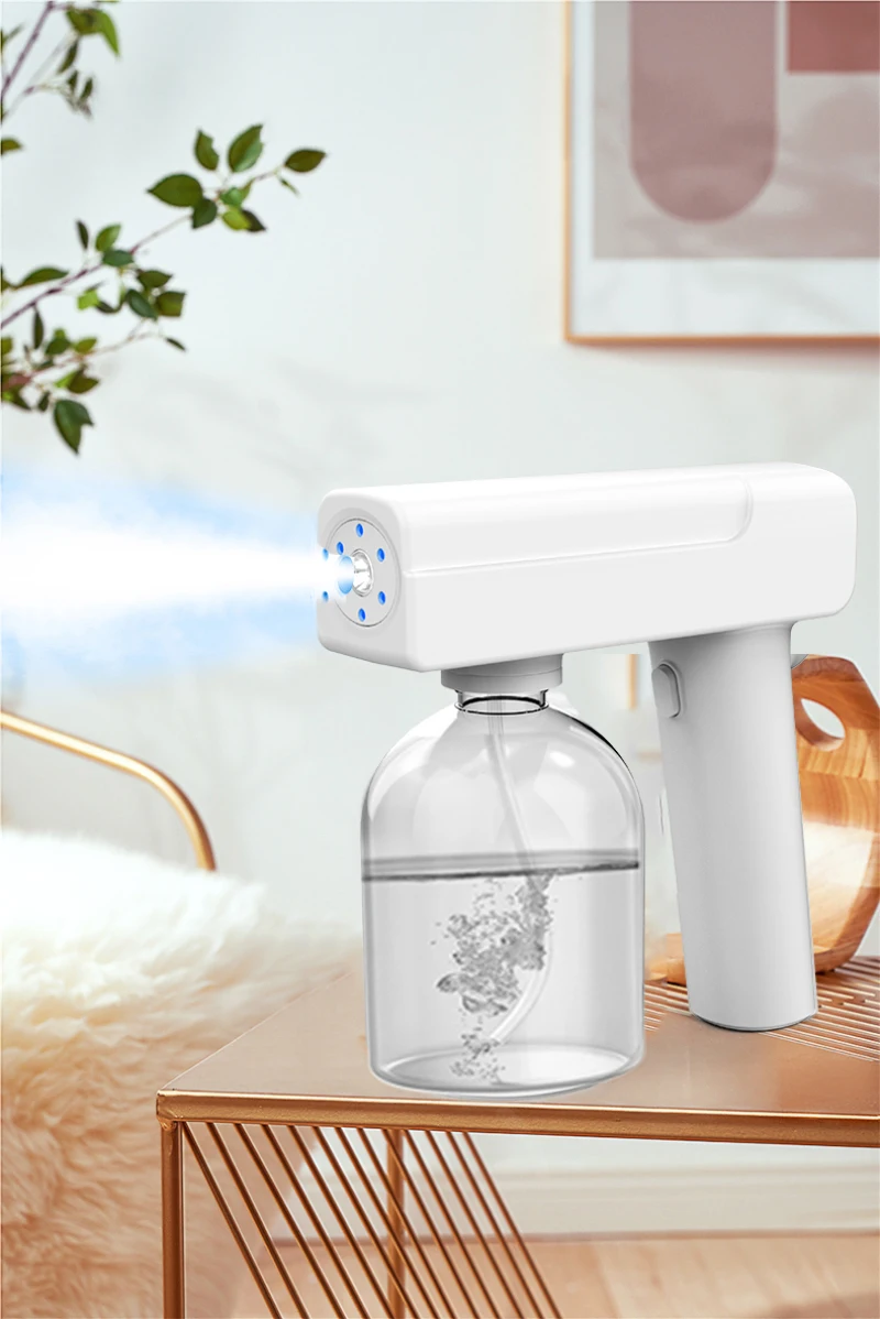 

2022 New 500Ml Portable Nano Electric Disinfector Sprayer Atomizer Usb Rechargeable Blu-ray Spray Gun Garden Supplies