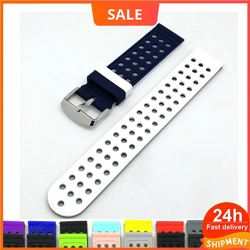 18mm 20mm 22mm sport silicone Band Strap For Samsung Gear S2 S3 Frontier amazfit Bip Lite active2 for Huawei Watch 24mm | Наручные часы