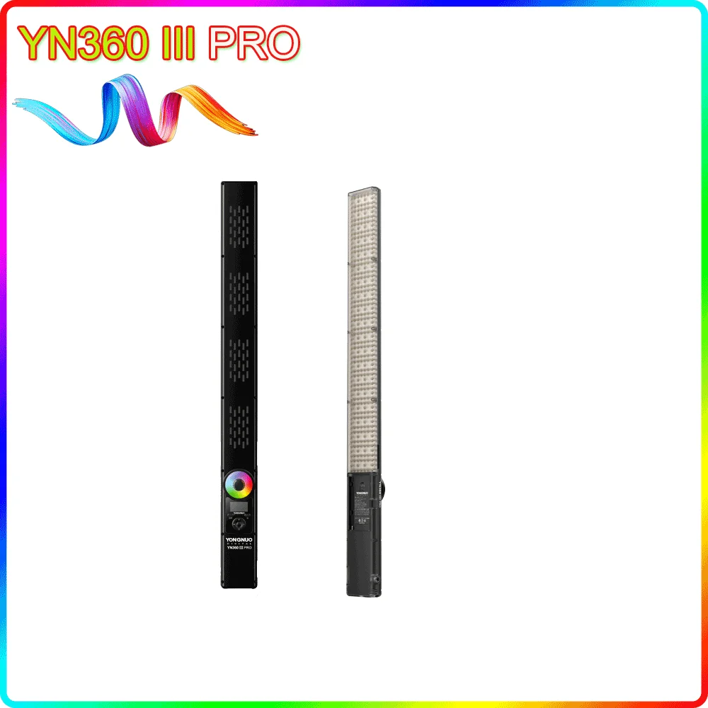 Yongnuo YN360 III Pro Handheld 3200K-5600K RGB Colorful Ice Stick LED Video Light Touch Adjusting Controlled by Phone App | Электроника