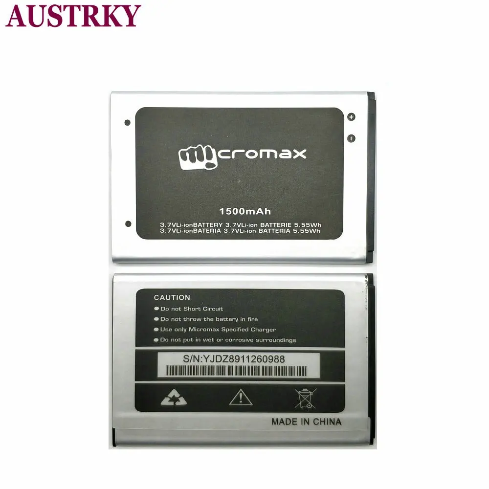 Новый аккумулятор для телефона micromax A28 A35 A36 A59 A61 A63 1500 мАч Baterij Batterie батареи + код