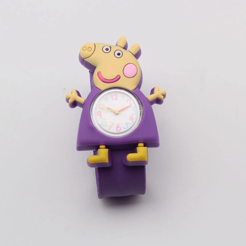 Лидер продаж часы с изображением Свинки Пеппы Детские Кварцевые из ПВХ героев