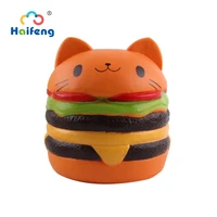 squishyy cat toy bread food doll miniature antistress hamburger slow rising soft squeeze relieve stress kawaii birthday gift