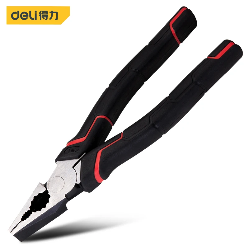 

deli Industrial Electrician Pliers Cr-Ni Long Life 6/7/8 Inch Flat Nose Princer Pliers Portable Wire Cutter Stripper Hand Tools