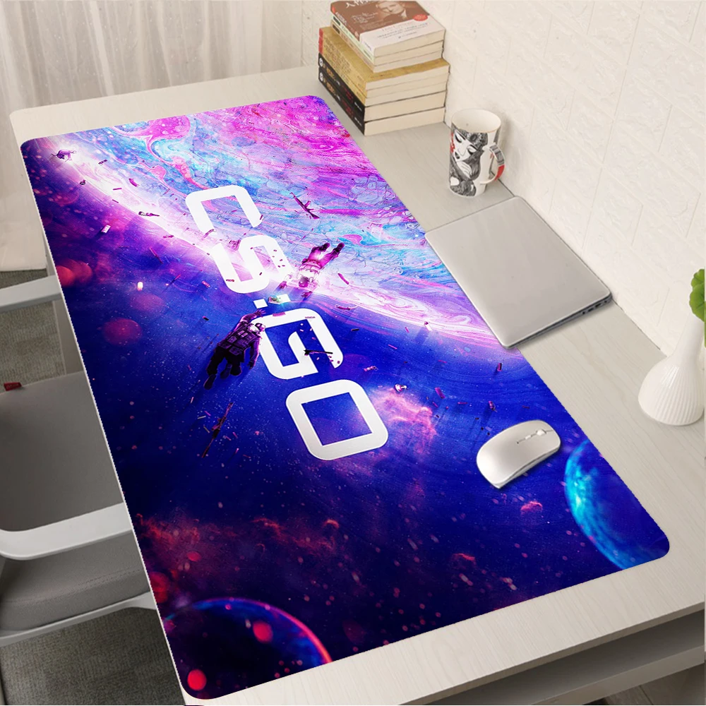 

Cool CS GO Gaming Keyboard Mouse Pad Pc Gmer Girl Desk Mat Large Non-Slip Computer Accessories Mousepad Kawaii Anime Mausepad