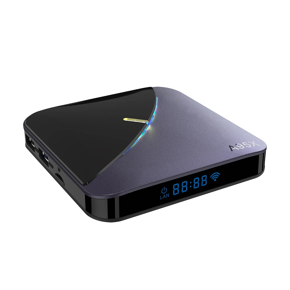 A95X F3 Air Smart tv Box Amlogic S905X3 Android 9,0 tv Box 4GB 64GB 2,4G 5G Wifi 8K RGB светильник медиаплеер 4K Netflix A95X Box