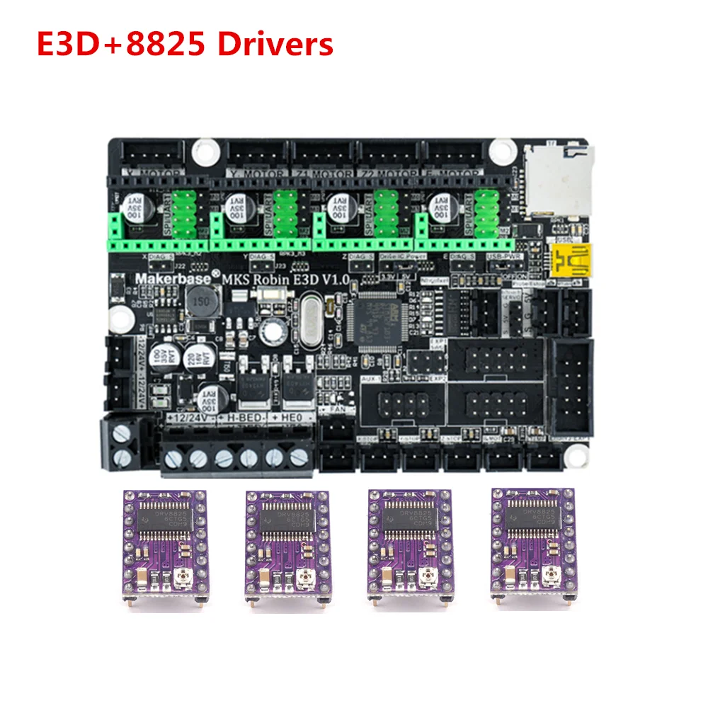 MKS Robin E3D motherboard Creality Ender 3 CR-10 upgrade parts 3D printer 32 bit control plate UART TMC2209 TMC2208 driver | Компьютеры и