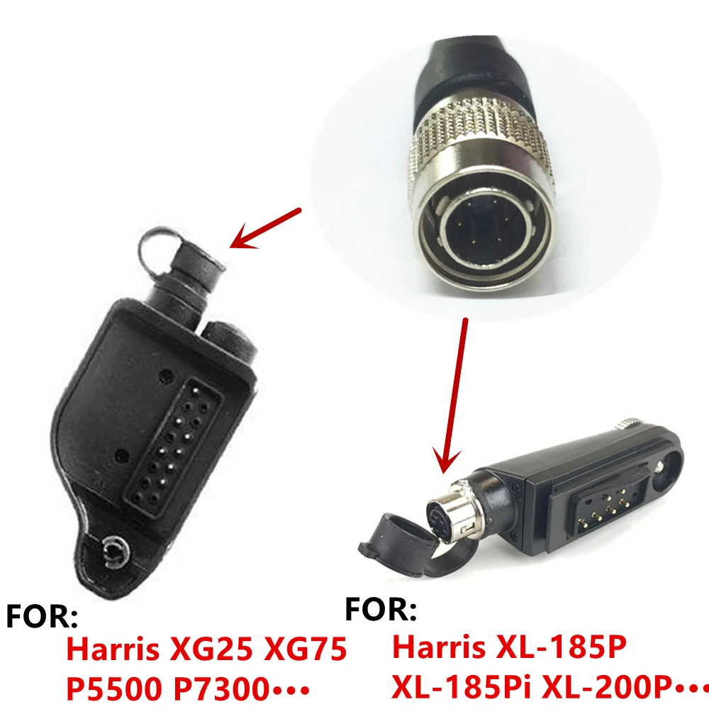 NATO Telescopic Throat Vibration Mic tactics Headset Quick Disconnect plug U94 PTT for Harris XL-185P  XG75 P5500 P7300 Adapter enlarge