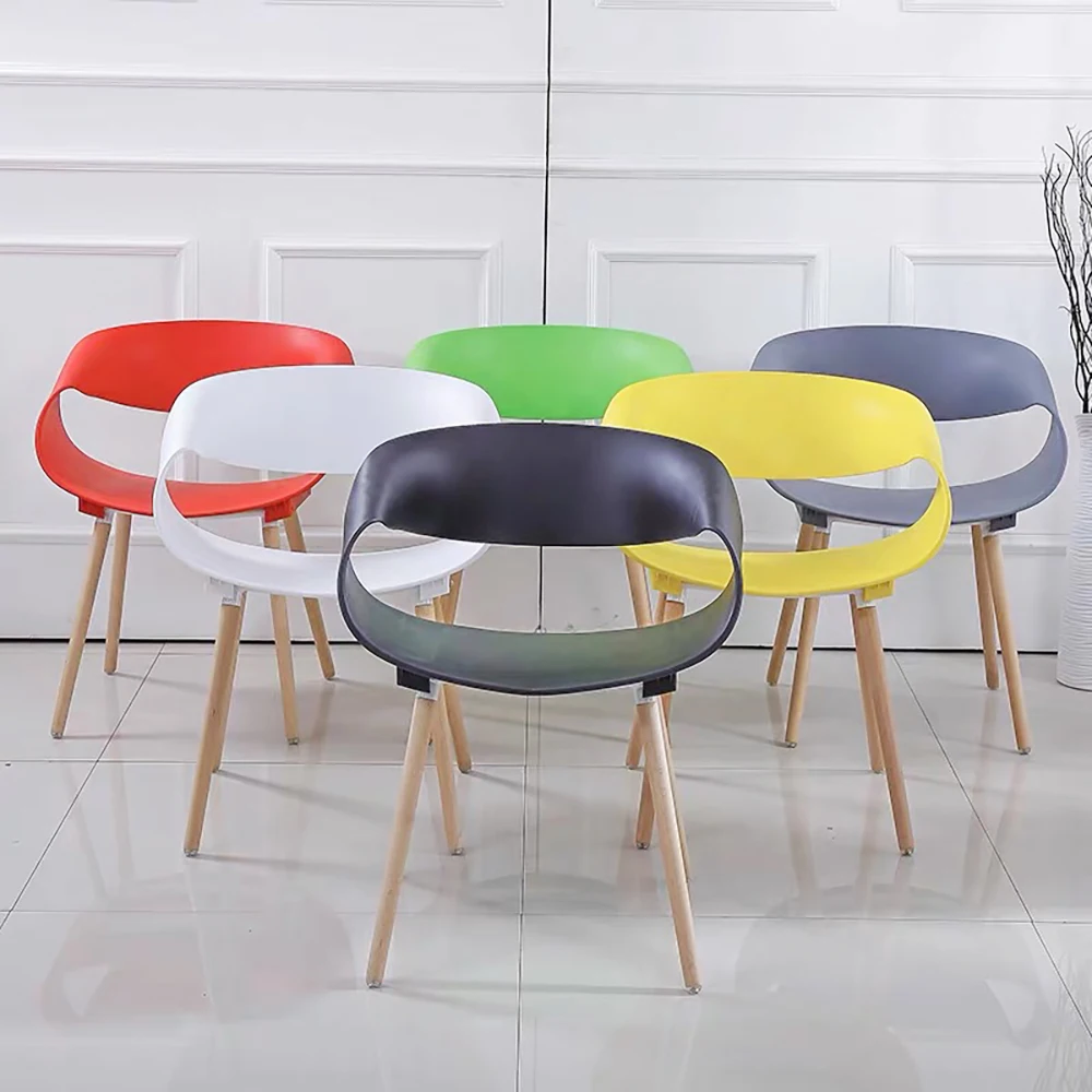 2 шт. обеденный пластиковый стул модный современный скандинавский из твердой
