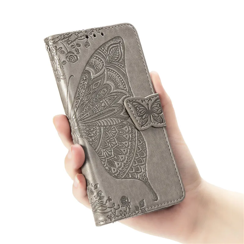 Кожаный чехол для Xiao mi Red mi Note 8, 8 T, 7, 5, 6 Pro, 8A, 7A, 6A Plus, чехол-книжка Go, чехол для mi A3, A2, 9, 8 Lite, 9 T, Note 10 Pro - Цвет: Серый