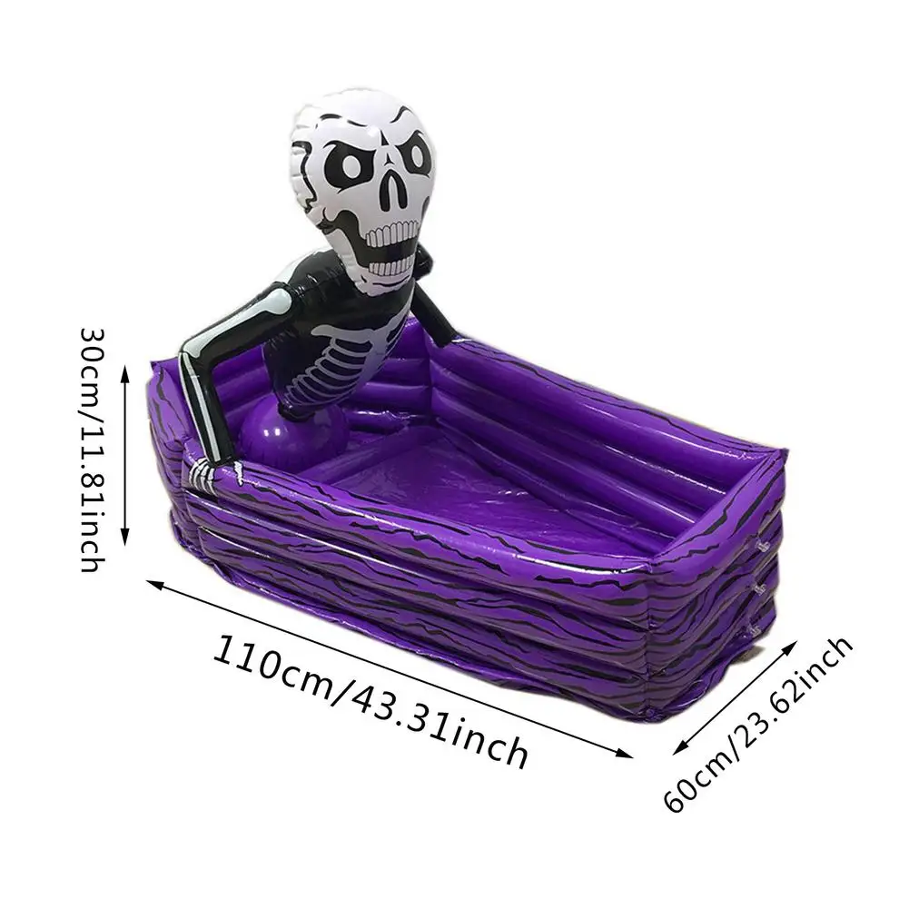 

Pool Floating Ice Bucket Inflatable Drink Holder Halloween Vampire Skull PVC Beer Cooler Floating Holder For Pool Party Beach