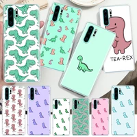 cute dinosaur baby fashion soft phone case for huawei honor 10 9 20 lite y5 y6 y7 y9 p smart z 2019 8a pro 8x 8s 7a 7x 9x coque