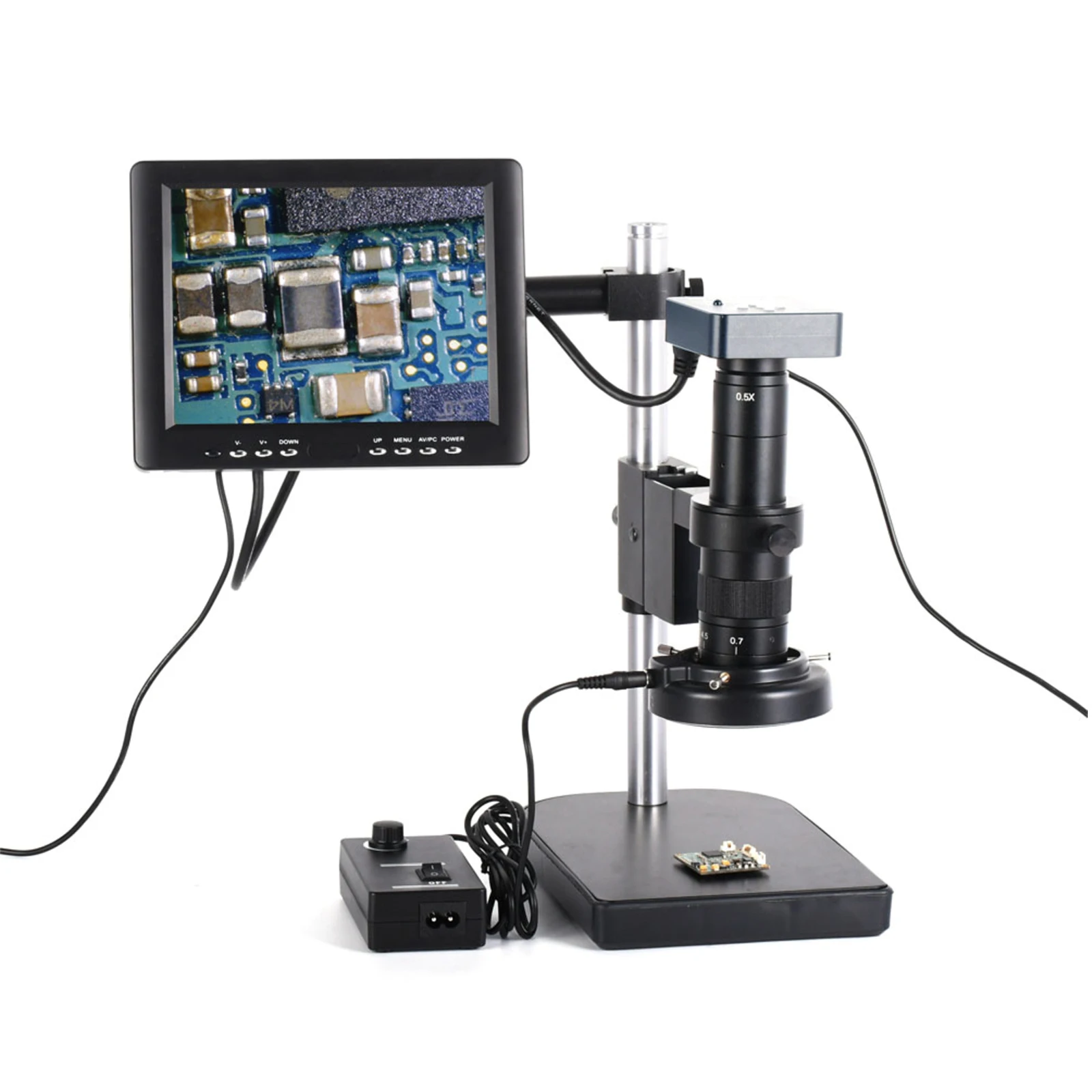 

FHD 48MP USB Industrial Electronic Video Microscope Camera 180X C-Mount Lens Digital Magnifier for PCB Soldering Phone US/UK/EU