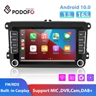 Автомагнитола Podofo, 2DIN, Android 10,0, для VolkswagenGolfPoloTiguanPassatb7b6SEATleonSkodaOctavia