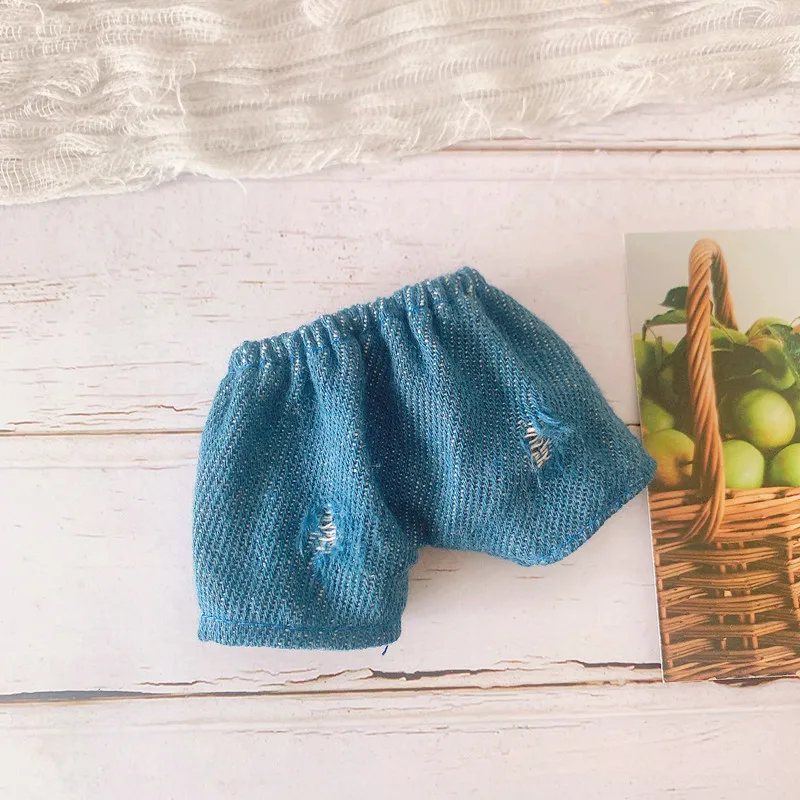 

20cm Star Idol Doll Jacquard Hat Scarf White Sweater Blue Pants Suit 20cm Star Doll's Replaceable Clothes Accessories(No Doll)