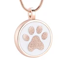Кремационная Ювелирная урна ожерелье для праха лапка принт памятная урна для собаки кошки золы Круг жизни подвеска-сувенир пояс