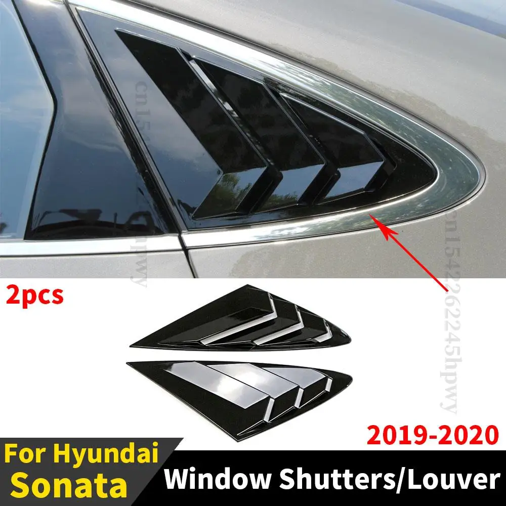 Persianas de ventana trasera, Kit de accesorios para el cuerpo, extensión de moldura, modificación de cuerpo ancho para Hyundai Sonata 2019 2020