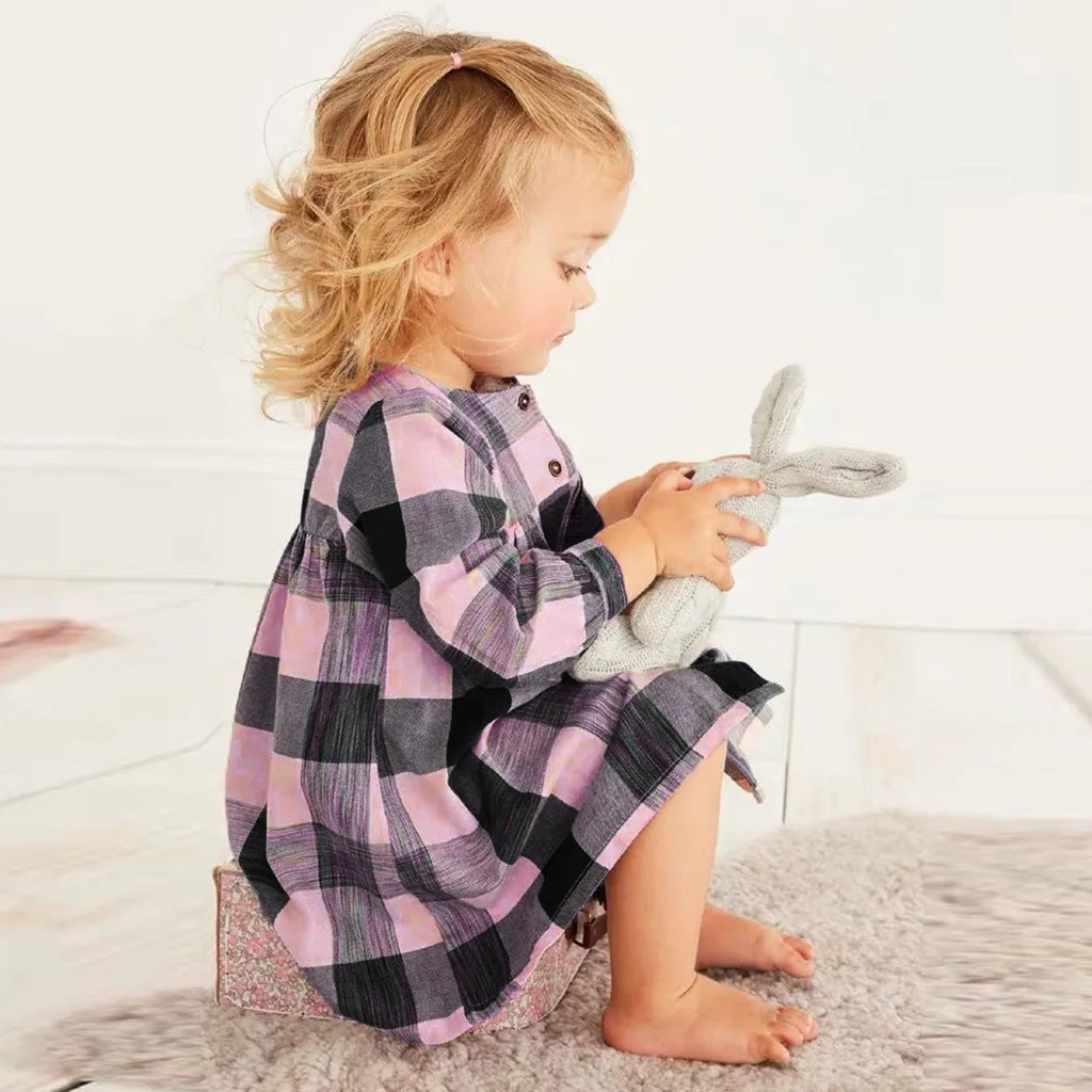 Платье для девочек; vestidos; Детские платья для девочек; vestido infantil; рождественское платье на Хэллоуин; vestido; повседневное клетчатое платье с длинными рукавами; Z4