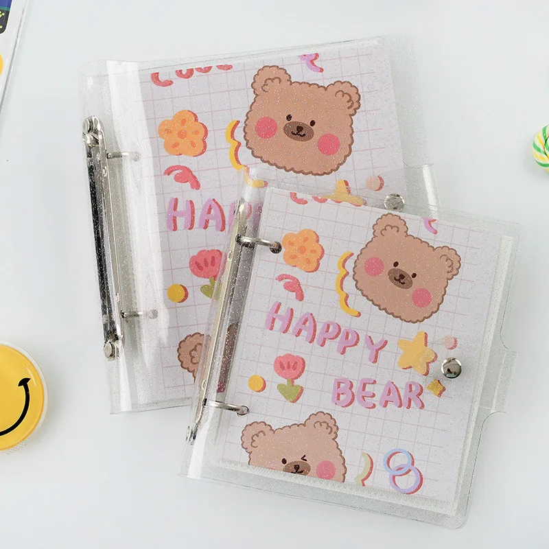 Мини блеск Happy Bear фото держатель альбома прозрачный книга Стиль альбом для 3 4