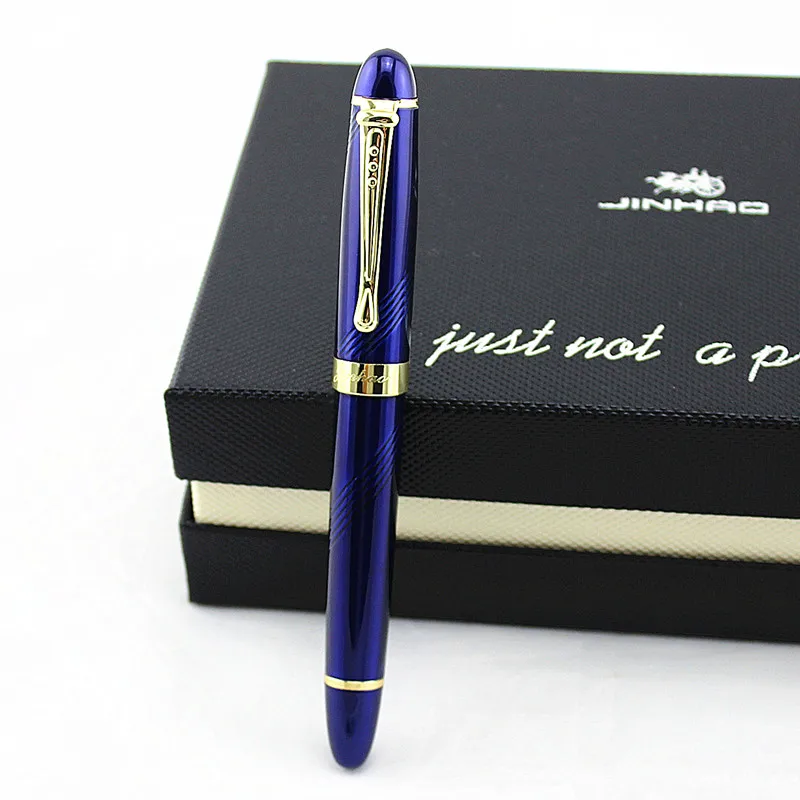 Jinhao X450 классический толстый корпус 1,0 мм изогнутое перо каллиграфия ручка высокого качества металлическая перьевая ручка Роскошные чернила подарочные ручки для письма - Цвет: Q