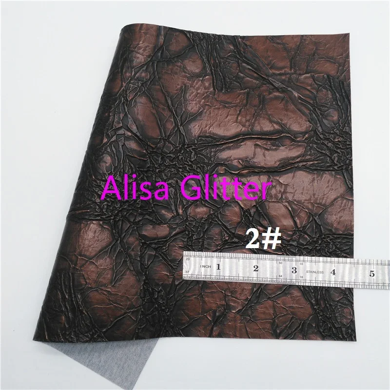 1PCS A4 SIZE 21X29cm Alisa Glitter BROWN Fabric Croco Faux Leather Synthetic PU for Bow DIY G33A | Дом и сад