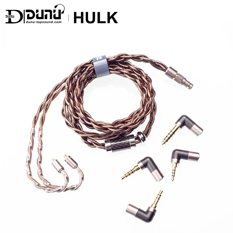 

DUNU HULK Upgrade Cable for HIFI AUDIO Earphone IME Detachable MMCX 2 Pin 0.78mm/QDC Plug with 4 connectors 3.5/2.5/3.5pro/4.4mm