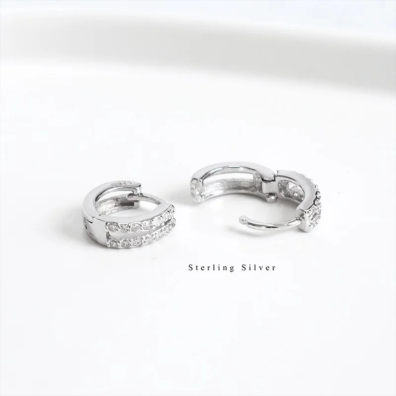 Женские Геометрические серьги клипсы ZOBEI круглые с блестящим цирконием из