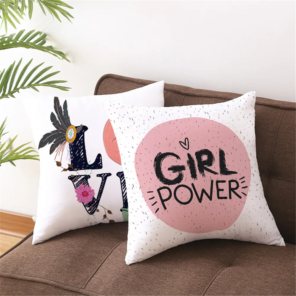 

Custon Pink And Pure Pillowcases Decorative Sofa Room Bed Pillow Cover Home Car Cute Cushion Case 45*45cm(One Side) TPR068