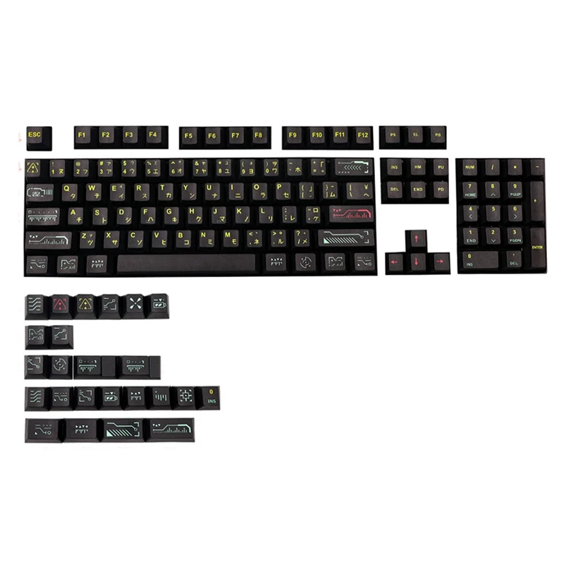 

128 Keys/Set Awaken Keycap PBT 5 Side Dye Subbed Key Caps for MX Switch Mechanical Keyboard for Cherry Profile